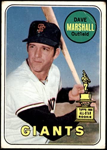 1969 Topps 464 YN Dave Marshall San Francisco Giants (Baseball Kártya) (Marshall, a Sárga Levelek) FAIR Óriások