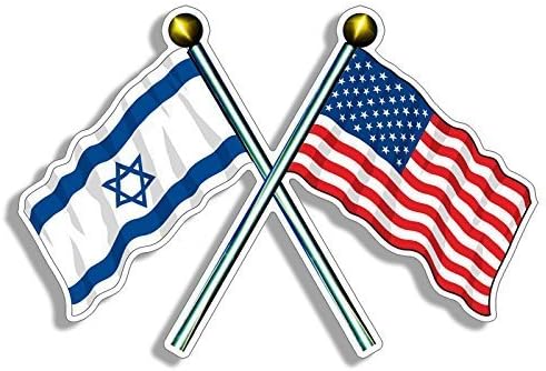 GHaynes Terjesztése USA, IZRAEL Zászlót Lengetve a Lengyelek Matrica, Matrica (amerikai isreali zsidó) 3 x 5 hüvelyk