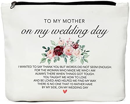 JIUWEIHU leánybúcsú ajándék, anya menyasszonyi kozmetikai táska anya a menyasszony ajándéka-az anyám az esküvő napján-köszönöm