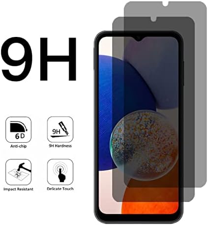 VIESUP Samsung Galaxy A14-es 5G Anti-spy képernyővédő fólia - Adatvédelmi Képernyő Temered Üveg, [2Pack] Egyszerű Telepítés