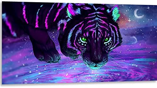 Instarry 5D Gyémánt Festmény Nagy Méretű Teljes Gyakorlat Tigris A Holdfényben Cross Stitch Mozaik Fali Dekoráció Nappali