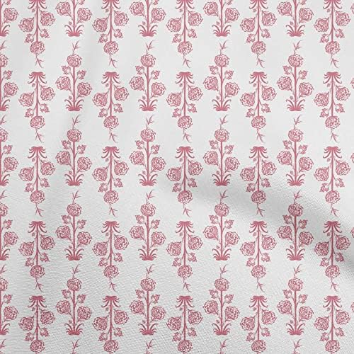 oneOone Pamut Jersey Rózsaszín Anyagból Ázsiai Blokk Virág Varrás Kézműves Projektek Szövet képeket Udvaron 58 cm Széles-7253