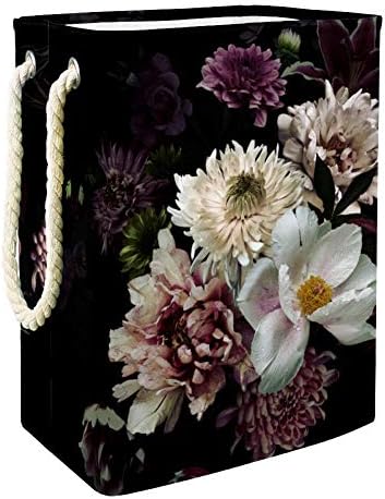 Inhomer Kerti Virágok Pillangó 300D Oxford PVC, Vízálló Szennyestartót Nagy Kosárban a Takaró Ruházat, Játékok Hálószoba