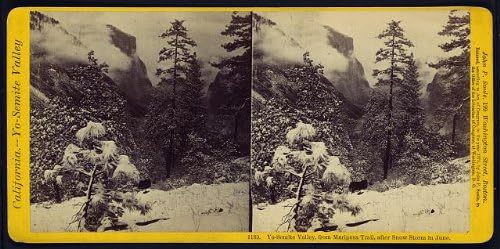 Fotó: Fotó: Stereograph,Mariposa Ösvény,a Yosemite-Völgyben,Miután a Hó, Vihar,Kalifornia