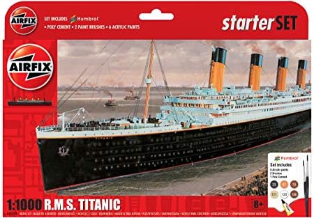 Airfix RMS Titanic 1:1000 Hajó Műanyag Modell Kit Nagy Starter Ajándék Szett A55314