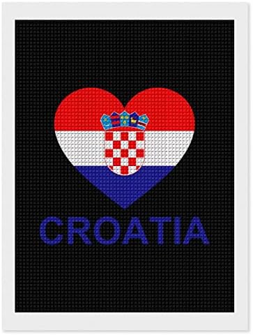 A szerelem Horvátország Gyémánt Festmény Kit Art Képek DIY Teljes Gyakorlat Otthoni Kiegészítők Felnőttek Ajándék Haza,