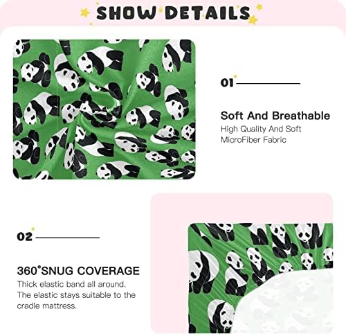 Cuki Panda Zöld Kiságy, Ágynemű, a Fiúk, Lányok Pack Játszani Lap Hordozható Mini regisztrálni Felszerelt Gyerekágy