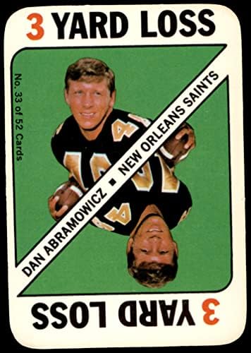 1971 Topps 33 Dan Abramowicz New Orleans Saints (Foci Kártya) EX/MT Szentek