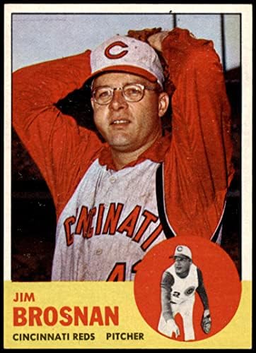 1963 Topps 116 Jim Brosnan Cincinnati Reds (Baseball Kártya) NM/MT Vörösök