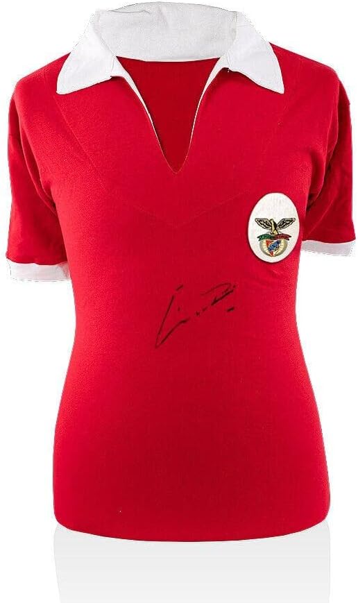 Eusebio Aláírt Benfica Ing Autogramot Jersey - Dedikált Foci Mezek