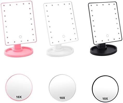 YFQHDD LED érintőképernyő 22 Fény Smink Tükör, Asztali, Hogy akár 10X-es Nagyító Szépség Hiúság Tükör Világítás Levehető/Tárolási