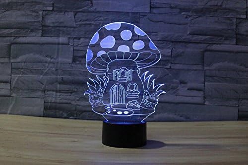 SUPERNIUDB Aranyos Gomba 3D Éjjeli Lámpa 7 Színű LED-es asztali Lámpa Karácsonyi Játék, Ajándék