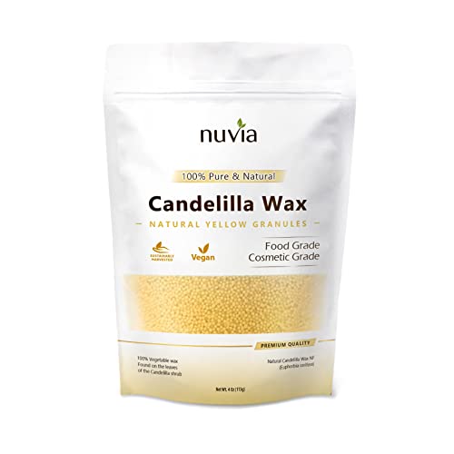 Candelilla Viasz Pure & Natural, Vegán - Növényi Viasz; Élelmiszer - & Kozmetikai Minőségű, Granulátum Formában;