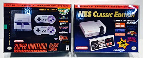 1 Db Átlátszó Műanyag Dobozt Védő SNES meg NES Nintendo Klasszikus Kiadás NES Mini Játék Konzol Dobozok