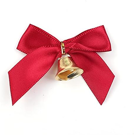 30db Piros Karácsonyi Masni a Jingle Bells Mini Bowknot Dísz Kézműves Jelen Íj a Karácsonyi Koszorú, Fa, Kézműves, Csomagolás,