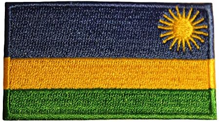 SUPERDAVVES NAGYÁRUHÁZ Ruanda Ország Zászlós Kis Vas a Patch Címer Jelvény 1,5 X 2.5 Cm Új