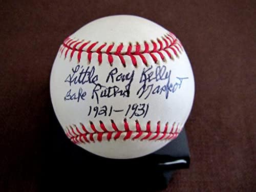 Babe Ruth Kabalája Kis Ray Kelly 1921-1931 Yankees Aláírt Auto Baseball Szövetség - Dedikált Baseball