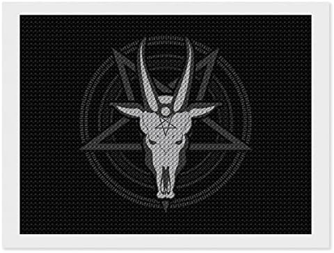 Koponya Kecske A Pentagram Gyémánt Festmény Készletek 5D DIY Teljes Gyakorlat Strasszos Művészeti Fali Dekor, hogy a