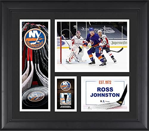 Ross Johnston New York Islanders Keretes 15 x 17 Játékos Kollázs egy Darab Játék-Puck - NHL Játékos Plakkok, valamint