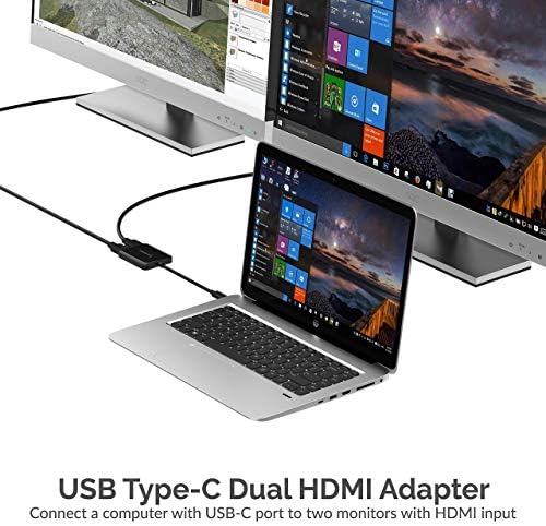 SABRENT USB-C-Típusú Kettős HDMI Adapter + USB Típus-A A vagy A C-Típusú 2,5 Gigabit Ethernet Adapter