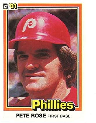 1981 Donruss 371 Pete Rose Philadelphia Phillies Fejlövés Kártya új Állapotban Hajók Új Jogosultja