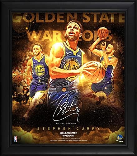 Stephen Curry Golden State Warriors Keretes 15 x 17 Csillagok, a Játék, Kollázs - Fax Aláírás - NBA Játékos Plakkok,