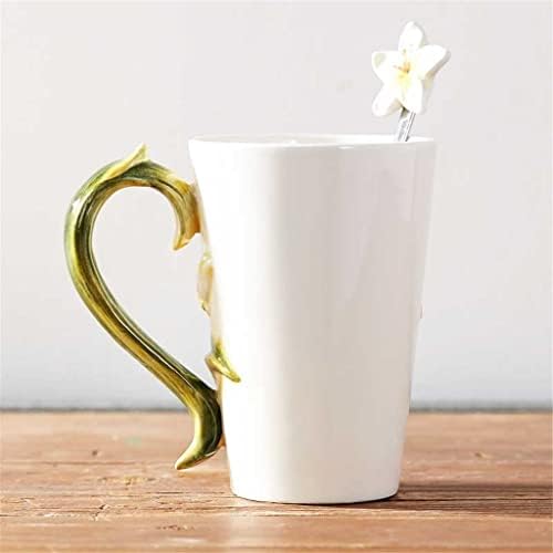 WIONC Nagy Kapacitású Tea Csésze Kávét pohárban Kupa Kanál Kezelni Pillangó Kupa Háztartási Kerámia Csésze Víz Csésze