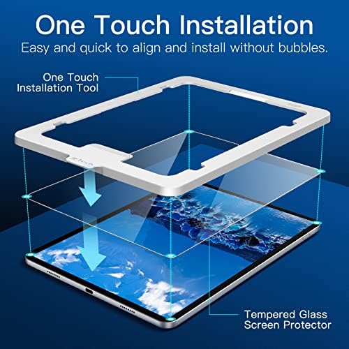 JETech Egy Érintse meg a Telepítés Képernyő Védő iPad Pro 11-Es Modellek pedig az iPad Air 5/4 10.9-Es, Edzett Üveg