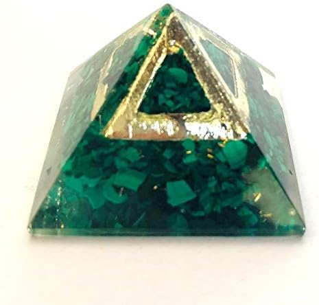 crystalmiracle Malachit ORGONITE Kis Piramis Kristály Gyógyító FENG Shui Home Office Ajándék Reiki Metafizikai Drágakő