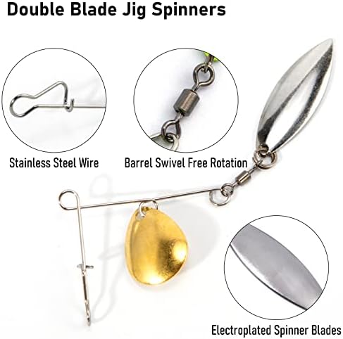 Dr. Hal 10 Pack Halászati Jig Spinners Spinnerbait Colorado Willow Spinner Penge, Drót Hülyeségektől Csalik Basszus