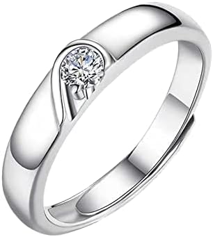 Yistu Ékszer, Női Gyűrűk S925 Sterling Ezüst Örökre Esküvői Gyűrű Csomót Pár Gyűrű Nyitó Állítható Gyűrű (A, A)