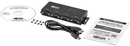 Tripp Lite 4 Port USB-Soros Adapter, RS-422/RS-485, FTDI a COM-Visszatartás, USB-B DB9 F/M (U208-004-IND)