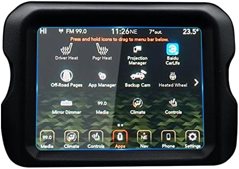 Leopauto Autó Touch Screen Protector, 8.4 Vezetési Központ Navigációs Képernyő Védő Kompatibilis 2018-2022 Jeep Wrangler,