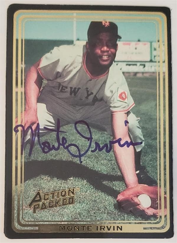 Monte Irvin dedikált baseball bard (New York Giants) 1992 akciódús 10 - Dedikált Baseball