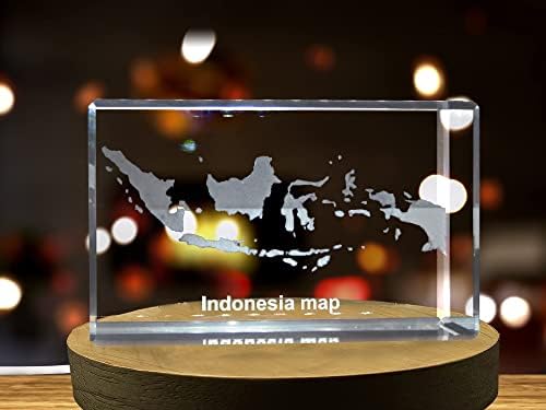 Indonézia 3D Vésett Kristály 3D Vésett Kristály Emlék/Ajándék/Dekor/Gyűjthető/Szuvenír (X-Large)