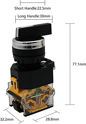 VELORE 22mm Választó Gomb Rotary Switch Reteszelés Pillanatnyi 2NO 1NO1NC 2 3 helyezze DPST 10A 400V hálózati Kapcsoló