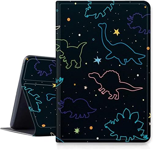 Szórakoztató Dinoszauruszok Esetében Samsung Galaxy Tab A8 10.5 Hüvelyk 2022, Ütésálló PU Bőr Összecsukható Állvány