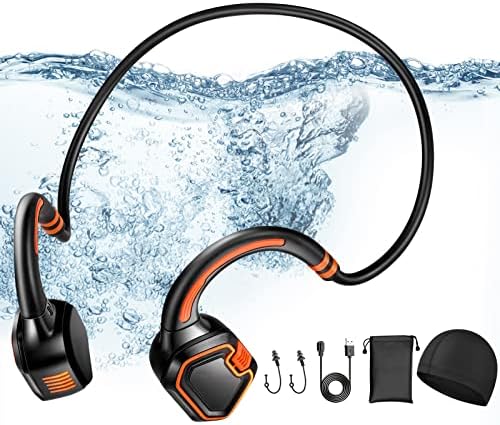 AOSMAN Úszás Fejhallgató Víz alatti Vízálló csontvezetéses Bluetooth headset -Bluetooth 5.1 IP68 Vízálló MP3 Lejátszás