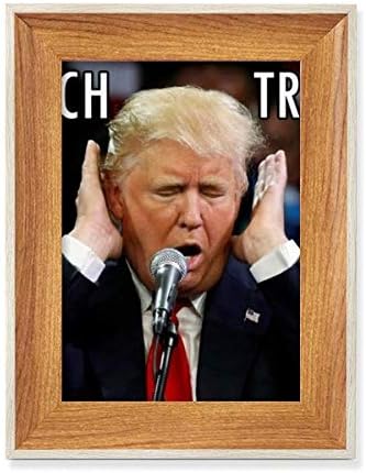 MCJS Amerikai Elnök Vicces, Érdekes Trump Asztali Fa Képkeret Kijelző Kép Art Festmény Több Készletek