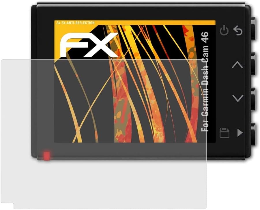 atFoliX képernyővédő fólia Kompatibilis Garmin Kamera 46 Képernyő Védelem Film, Anti-Reflective, valamint Sokk-Elnyelő