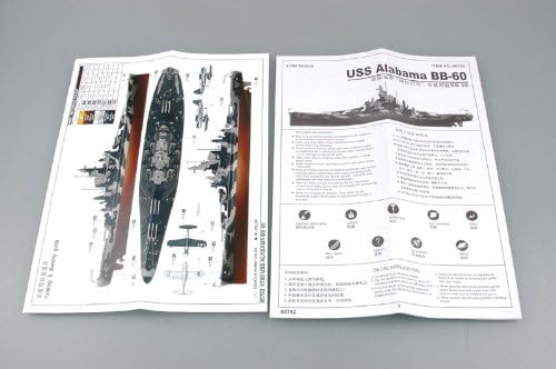 Trombitás 1/700 USS Alabama BB60 Csatahajó Modell Készlet