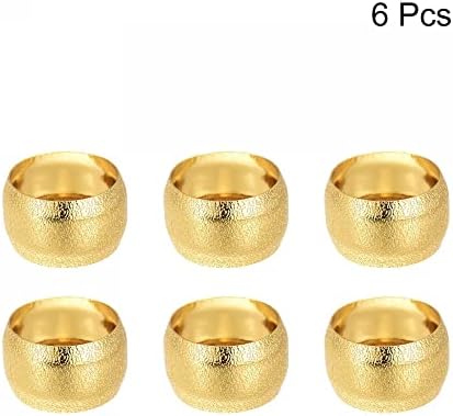 uxcell Fém Szalvéta Gyűrű Készlet 6, Kerek Szalvéta Gyűrű Jogosultja Csat Étkező Asztal Dekoráció Esküvő, Születésnapi