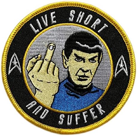 Spock Térben Élő Rövid, Szenvedni, Hímzett Patch [Horog Kötőelem ]