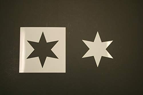 Hat Ágú Csillag Újrafelhasználható Mylar Stencil Iparművészeti Scrapbooking Festmény A Falon, Fa, Üveg, 16 Col
