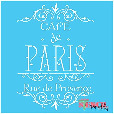 Cafe De Paris egy Elegáns Stencil DIY Bútor & Wall Jel Legjobb Vinil Nagy Stencil Festés, Fa, Vászon, Fal, stb.-Gyűjtőcsomagolás