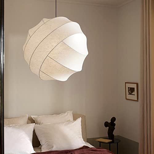 PAKFAN Kreatív Globe Csillár 1-Light Lámpatest, Selyem Szövet Medál Fény Minimalista Single Fej, Lógó Lámpa Étterem