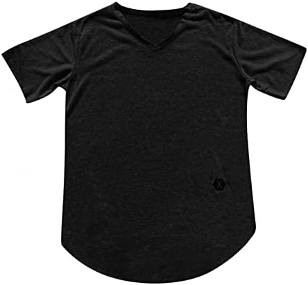 A férfiak Alapvető V-Nyakú Póló - Alkalmi Divat Hipszter T-Shirt Izom Horogsor Prémium Szilárd Színes Felsők, Blúzok