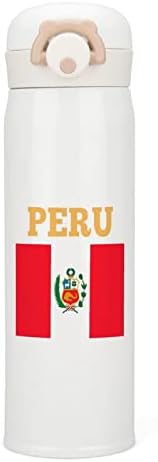 Peru Zászló Szigetelés, Víz, Üveg, Rozsdamentes Acél Vákuum Szigetelt Sport Kupa Kültéri Utazási Kemping 350ML