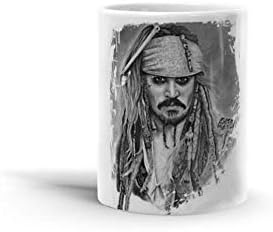 FASEDATE Jack Sparrow Kapitány Grafit Rajz a karib-tenger kalózai 11Oz Kerámia Bögrék 3162794801871