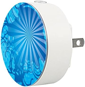 2 Csomag Plug-in Éjjeli LED-es Éjszakai Fény Starburst Kék Ég az Alkonyat-hogy-Hajnal Érzékelő Gyerek Szoba, Gyerekszoba,